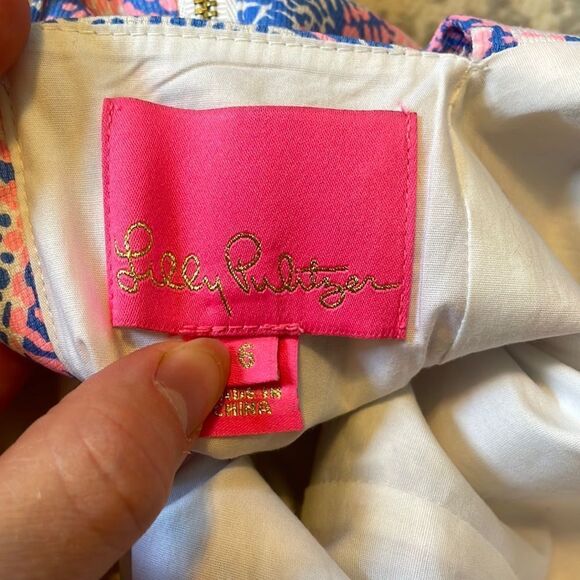 Lilly Pulitzer Shelli Stretch Mini Dress Coastal Blue 6 - Picture 3 of 8